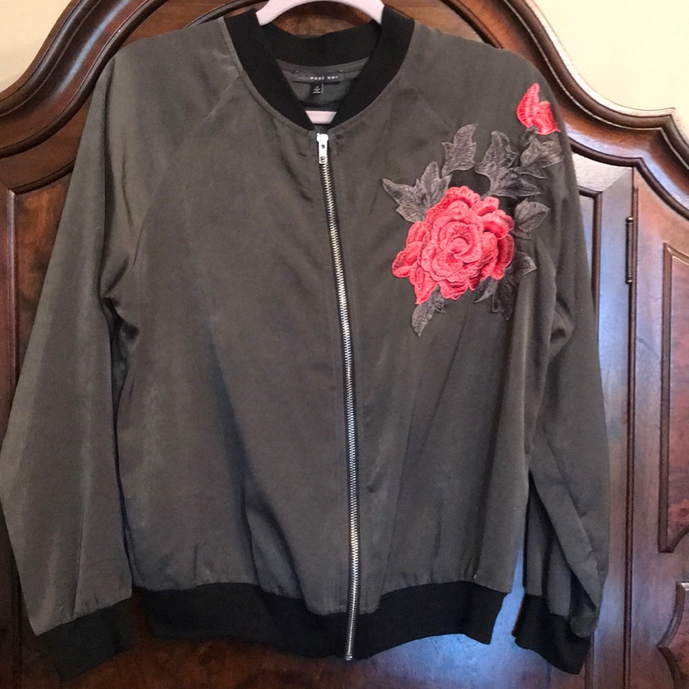 West Kei embroidered bomber jacket.